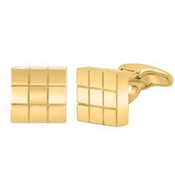 Gemelos cuadrados en oro amarillo