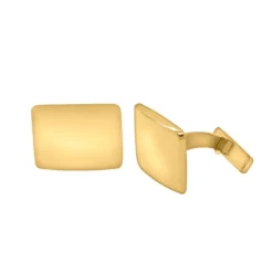 Gemelos rectangulares de oro amarillo
