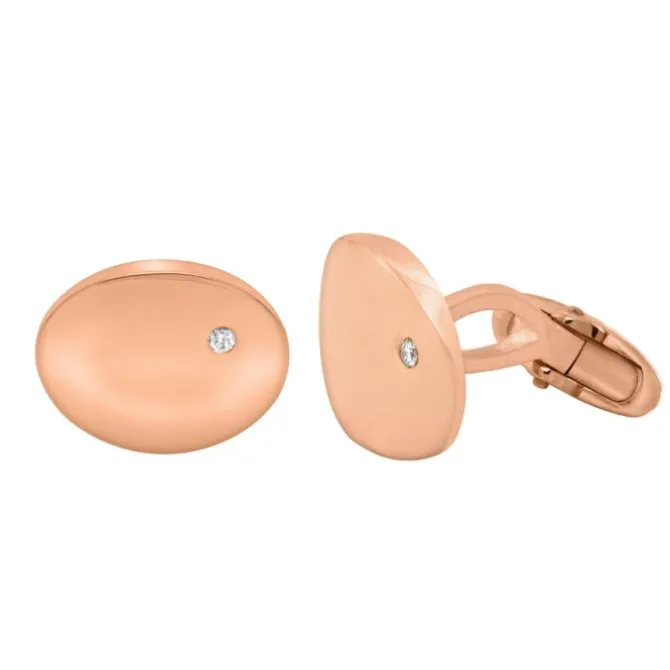 Gemelos redondos en oro rosa