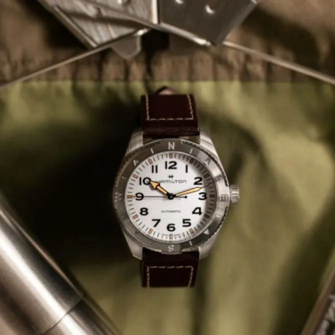 Hamilton Khaki Field Expedition Automatico Blanco 41 mm