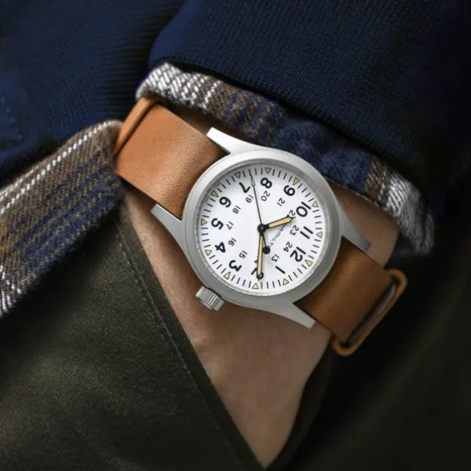 Hamilton Khaki Field Mecanico Cuero 38 mm