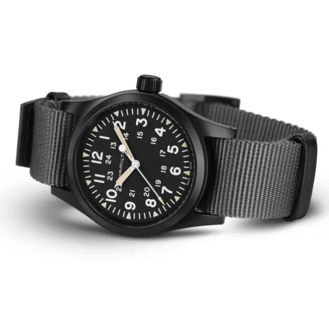 Hamilton Khaki Field Mechanical 38 mm Negro PVD