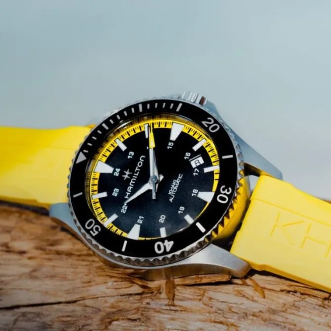 Hamilton Khaki Navy Scuba Amarillo Automatico 40 mm