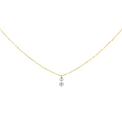 La Brune & La Blonde 360º collar oro amarillo diamantes 0.20 quilates