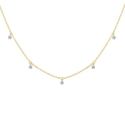 La Brune & La Blonde 360º collar oro amarillo diamantes 0.35 quilates