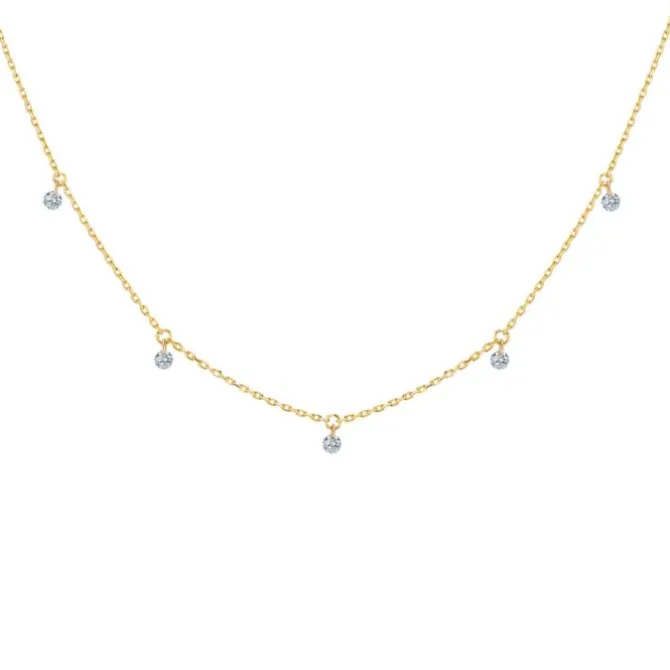 La Brune & La Blonde 360º collar oro amarillo diamantes 0.35 quilates