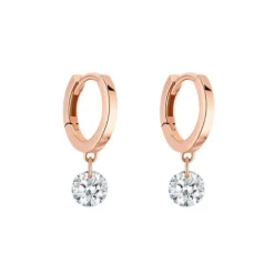 La Brune & La Blonde 360º pendientes oro rosa diamante 0.14 quilates
