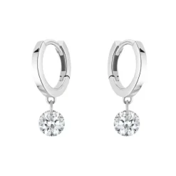 La Brune & La Blonde 360º pendientes oro blanco diamante 0.14 quilates