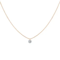 La Brune & La Blonde Collar Oro Rosa 360º diamante 0.10 quilates