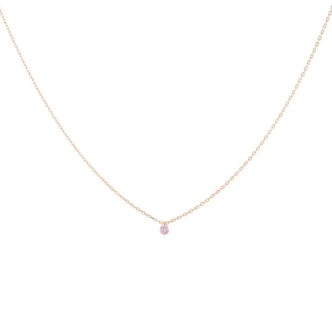 La Brune & La Blonde Mini Confetti oro rosa y zafiro rosa 0.14 quilates