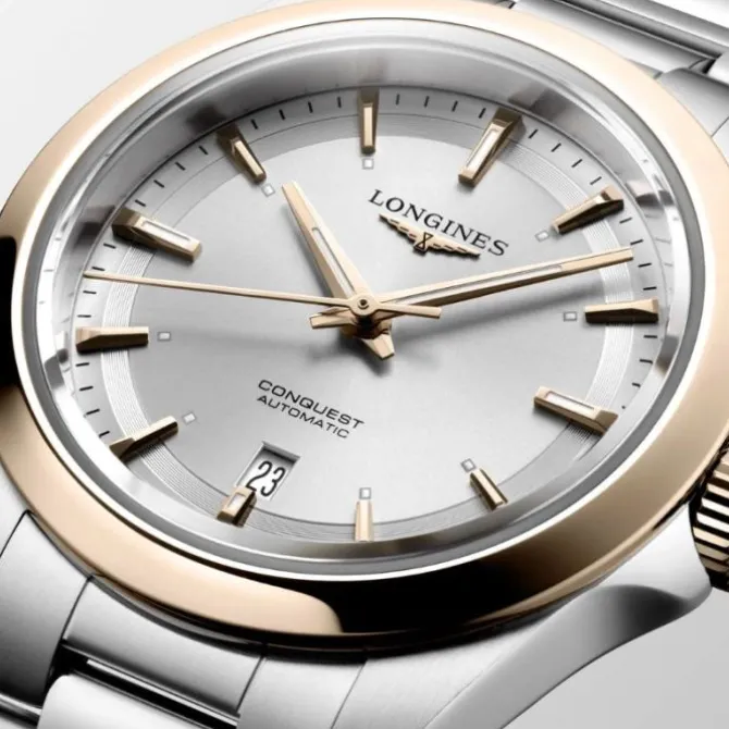 Longines Conquest Automatico Acero y Oro Rosa 30mm