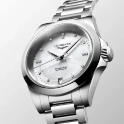 Longines Conquest Automatico Diamantes Madre Perla 34mm