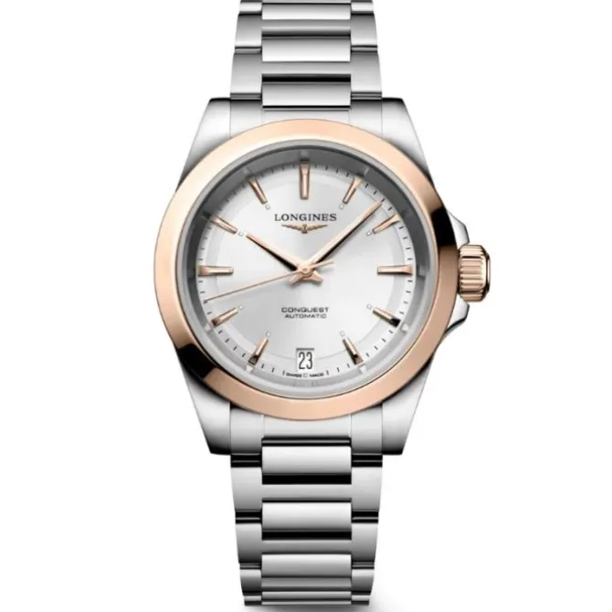 Longines Conquest Automatico Acero y Oro Rosa 34mm