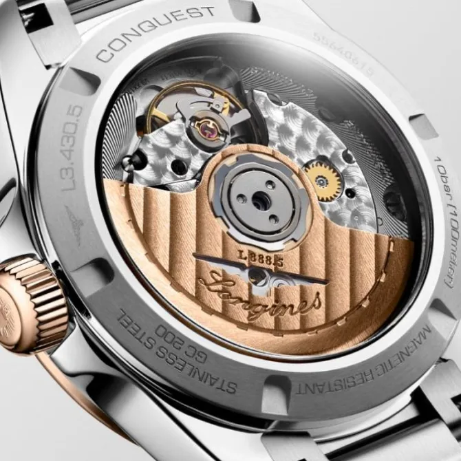 Longines Conquest Automatico Acero y Oro Rosa 34mm