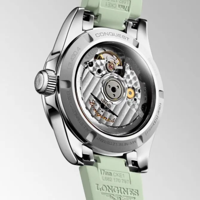 Longines Conquest Automático Verde Caucho 34mm