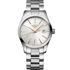 Longines Conquest Classic Cuarzo Gris 34mm