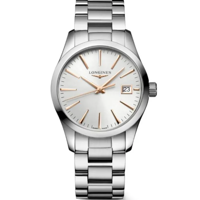 Longines Conquest Classic Cuarzo Gris 34mm