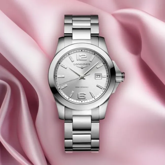 Longines Conquest Cuarzo Gris 34mm
