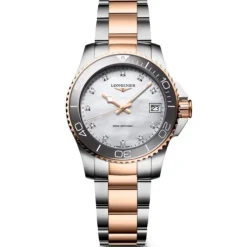 Longines HydroConquest Acero & Oro Rosa Diamantes 32mm