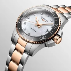 Longines HydroConquest Acero & Oro Rosa Diamantes 32mm