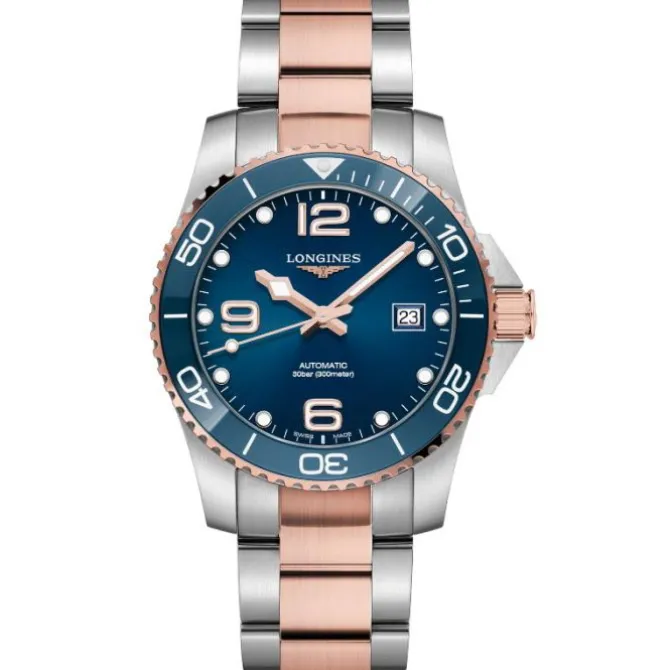 Longines HydroConquest Automático 41 mm Azul PVD Oro Rosa