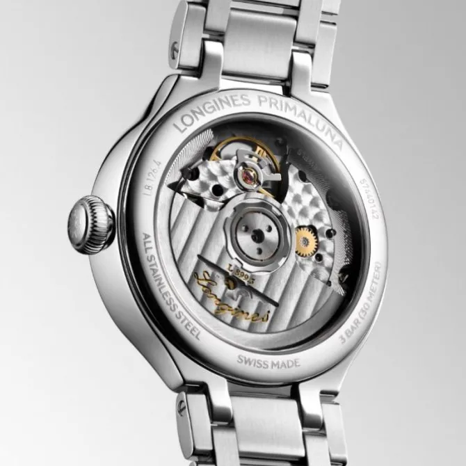 Longines PrimaLuna 34 mm Diamantes Madre Perla Fase Lunar
