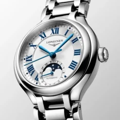 Longines PrimaLuna 34 mm Madre Perla Fase Lunar