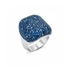 Mattioli Puzzle Arlecchino - Anillo en oro blanco, zafiros y diamantes 0.11 quilates