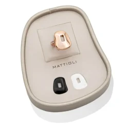 Mattioli Puzzle Ceramic Ring Box - Anillo en oro rosa y diamantes brown