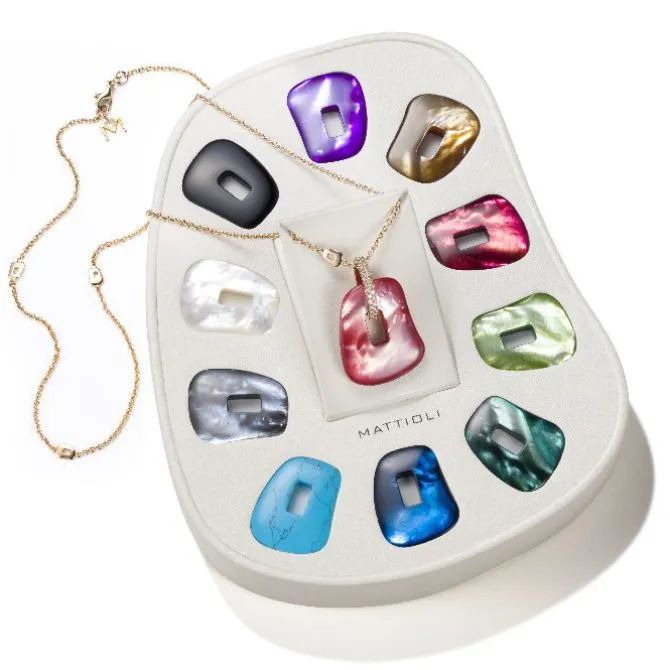 Mattioli Puzzle Kit - Colgante mediano en oro rosa y diamantes