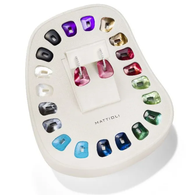 Mattioli Puzzle Kit - Pendientes en oro blanco y diamantes