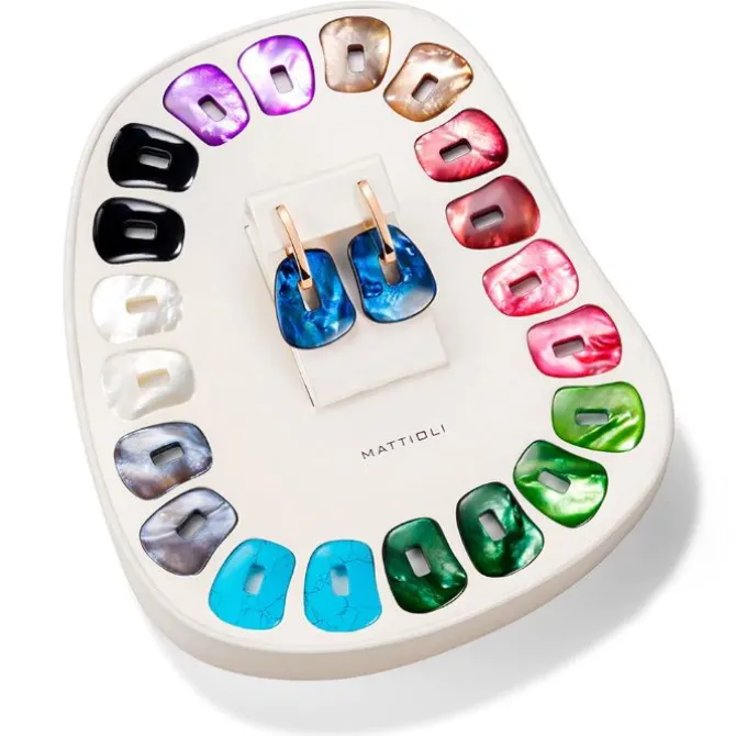 Mattioli Puzzle Kit - Pendientes medianos en oro rosa