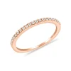 Media Alianza de oro rosa y diamantes de 0.15 quilates