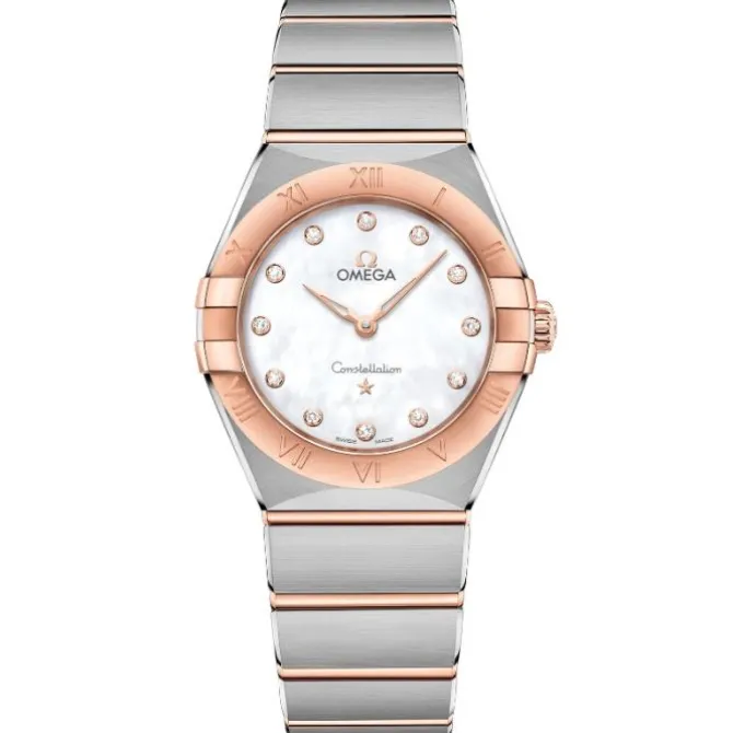 Omega Constellation Manhattan Cuarzo Oro Rosa 28mm