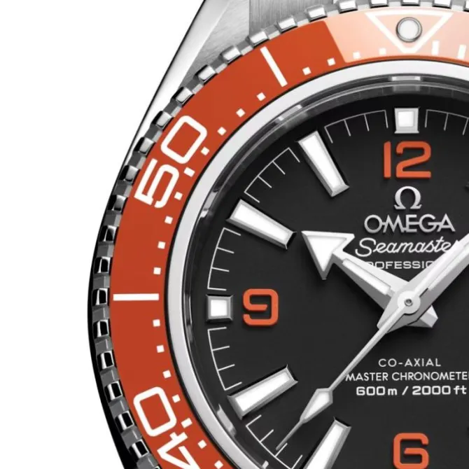 OMEGA Seamaster Planet Ocean 600M 42 mm Acero Bisel Naranja