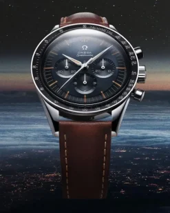 OMEGA Speedmaster Moonwatch Serie Aniversario Cuero Marron