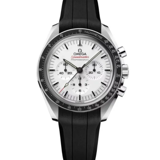 OMEGA Speedmaster Moonwatch Professional Blanco Caucho