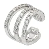 Pendiente ear cuff de oro blanco y diamantes