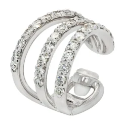 Pendiente ear cuff de oro blanco y diamantes