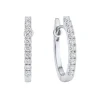 Pendientes de aro de oro blanco y diamantes 0,40 quilates