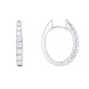 Pendientes de aro de oro blanco y diamantes 0.44 quilates