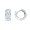 Pendientes de aro de oro blanco y diamantes 0.48 quilates