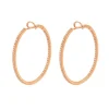 Pendientes de aro en oro rosa y diamantes 0.96 quilates