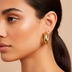 Pendientes de aro en oro amarillo