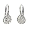 Pendientes de novia en oro blanco y diamante de 0.60 quilates