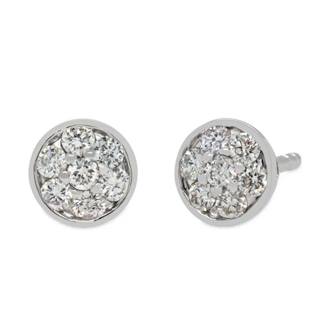 Pendientes de oro blanco con diamantes de 0,32 quilates