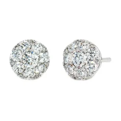 Pendientes de oro blanco y diamantes de 0.91 quilates