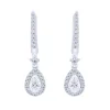 Pendientes de oro blanco y diamantes 0.99 quilates