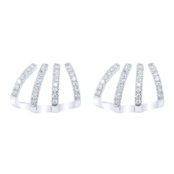 Pendientes de oro blanco y diamantes 0.60 quilates