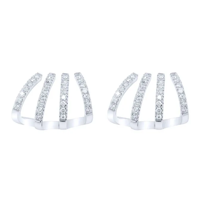 Pendientes de oro blanco y diamantes 0.60 quilates